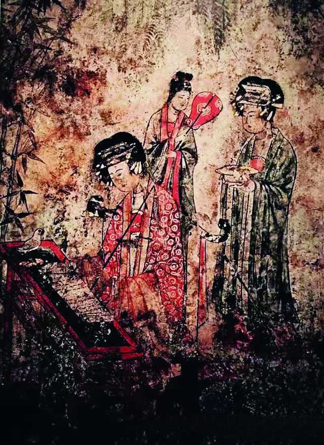 赤峰市阿鲁科尔沁旗东沙布凤台乡宝山村辽墓壁画《诵经图》局部.jpg 赤峰市阿鲁科尔沁旗东沙布凤台乡宝山村辽墓壁画《诵经图》局部.jpg