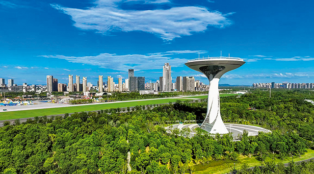 骆岗公园全向信标台。骆岗公园供图。.jpg 骆岗公园全向信标台。骆岗公园供图。.jpg